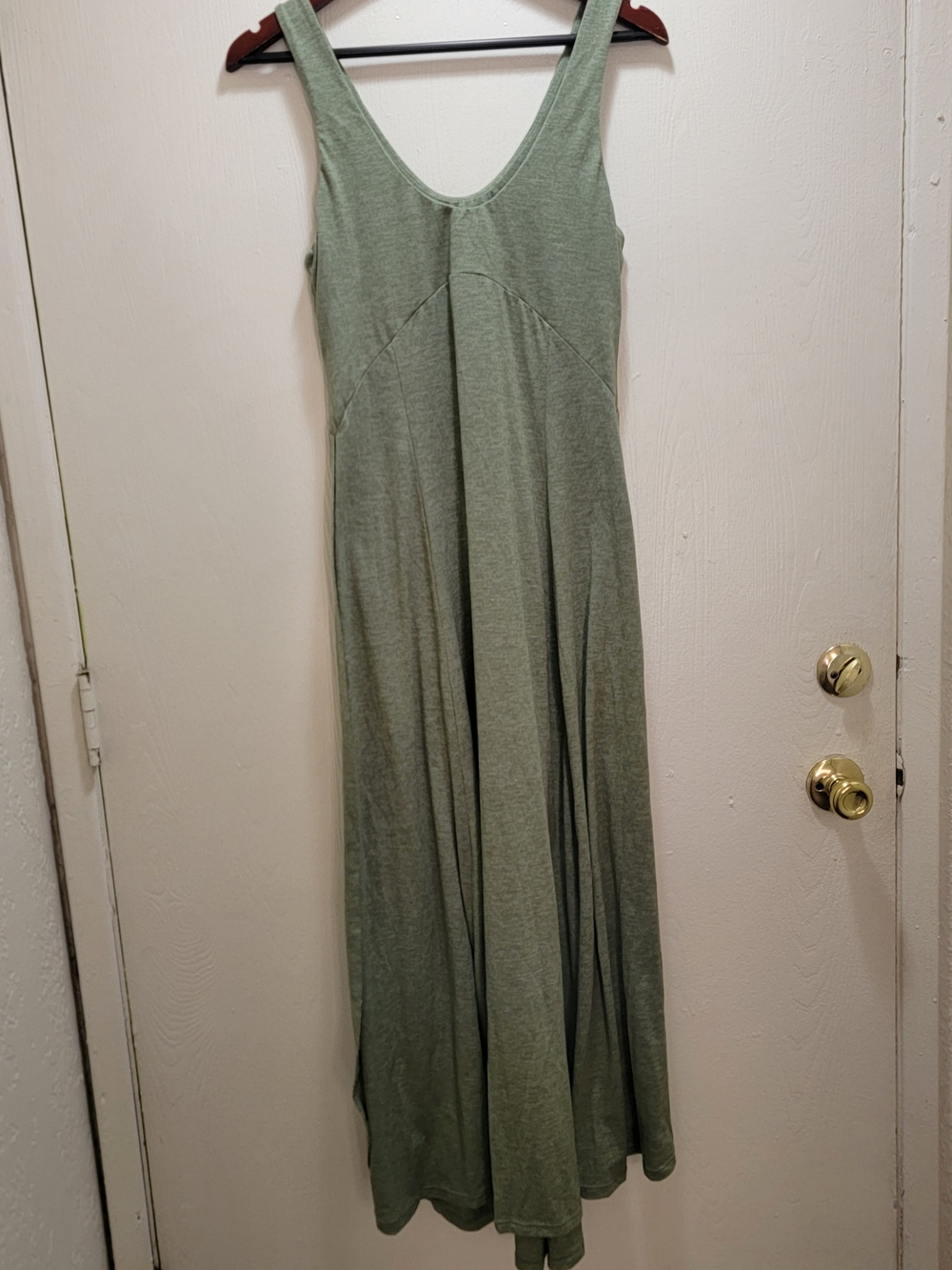 HALARA Olive Green Tank Maxi Dress With Slits - Picture 5 of 5